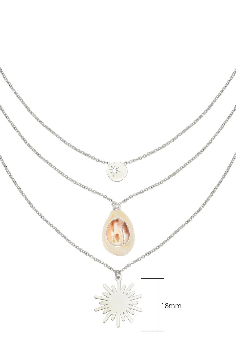 Necklace Summer Festival  Argenté Acier inoxydable One size h5Image3